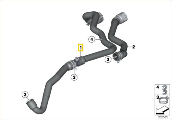 64219230749 - NEW MINI R55 R56 R57 R58 TURBOCHARGER FEED INLET LINE 9230749 GENUINE