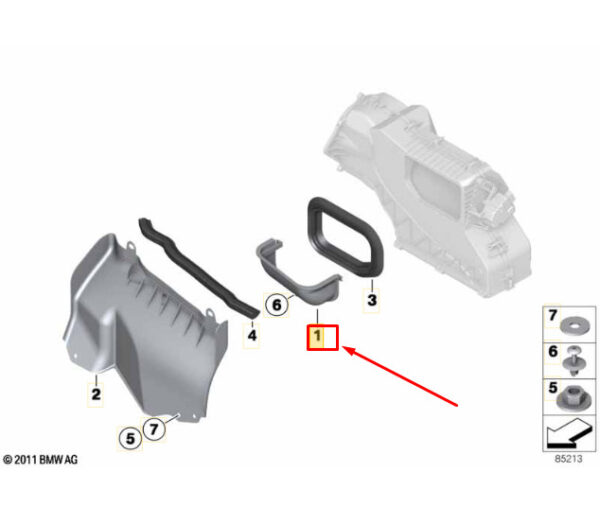 64226915111 - MINI COOPER F56 Air Inlet Channel 64226915111 NEW ORIGINAL