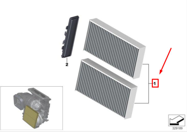 64316835405 - NEW OEM MINI COUNTRYMAN F60 CABIN AIR FILTER SET 64316835405 GENUINE