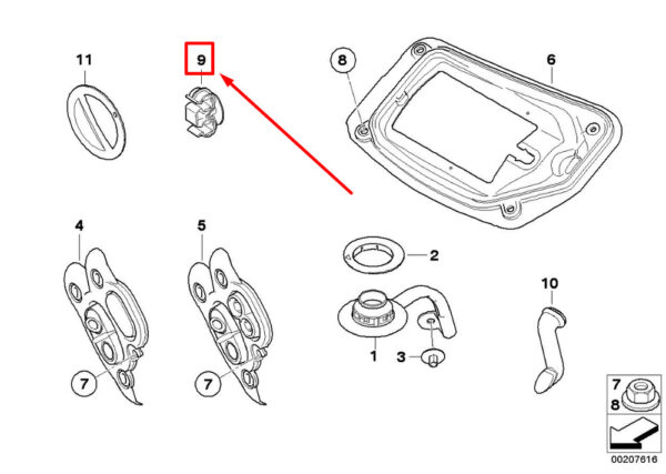 64536930042 - New BMW X1 E84 Dual Clip 64536930042 6930042