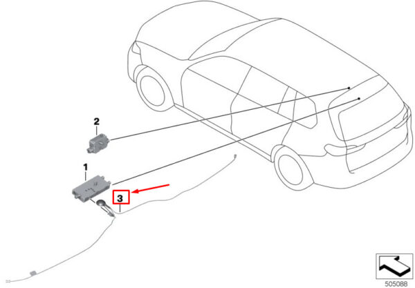 65206839356 - BMW X5 G05 antenna probe 65206839356 NEW ORIGINAL