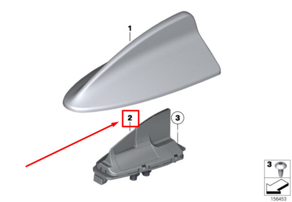 65209226896 - NEW BMW 2 ACTIVE TOURER F45 ROOF ANTENNA 65209226896 9226896 ORIGINAL