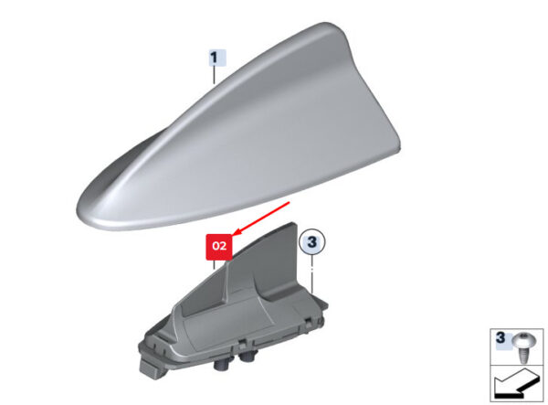 65209291484 - NEW BMW X2 F39 ROOF ANTENNA 65209291484 9291484 ORIGINAL