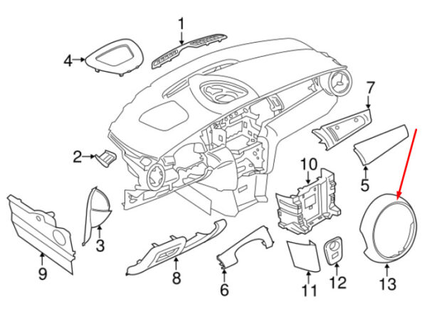 65509338328 - MINI COOPER F57 Navi Display Ring Trim 65503933828 933828 NEW GENUINE