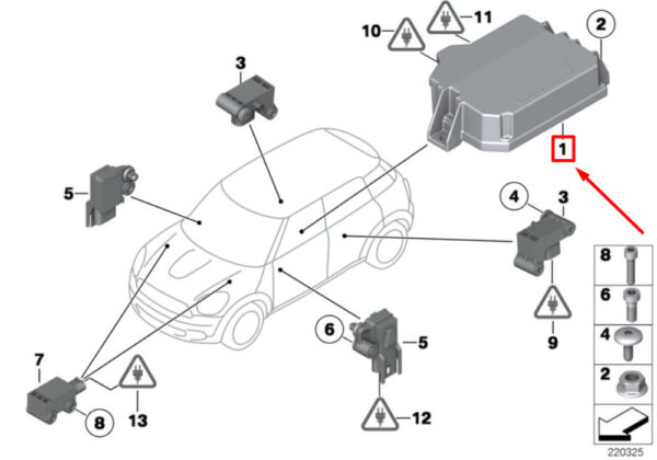 65779812297 - New MINI Clubman R55 Airbag Control Module 9812297 65779812297 Original