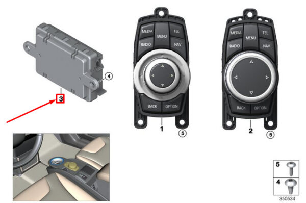 65829347469 - NEW BMW 1 F21 NAVIGATION CONTROL UNIT TOUCH 65829347469 ORIGINAL