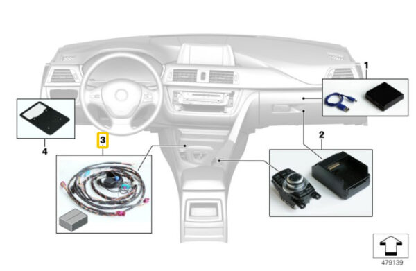 65902410426 - New Genuine BMW GPS Antenna Wiring For Vehicles With Navigation Systems 2410426