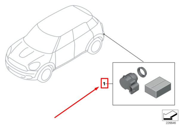 66202183710 - NEW MINI R60 PARK DISTANCE CONTROL INSTALLATION.  2183710 66202183710