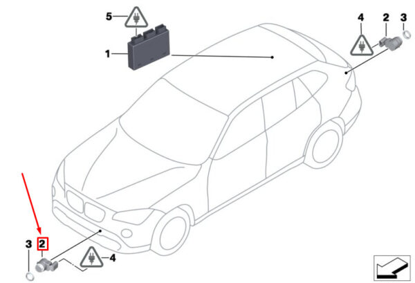 66206935597 - BMW 1 Coupe E82 Park Sensor 66206935597 NEW ORIGINAL