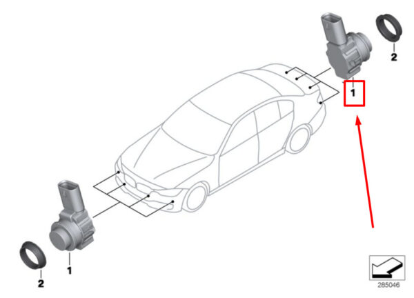 66209261581 - BMW 2 Coupe F22, F87 Parktronic 66209261581 9261581 NEW ORIGINAL