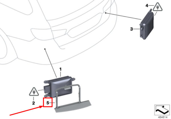 66326782359 - NEW BMW 5 F10 REAR LEFT SENSOR LANE SLAVE SCREENING 66326782359 6782359