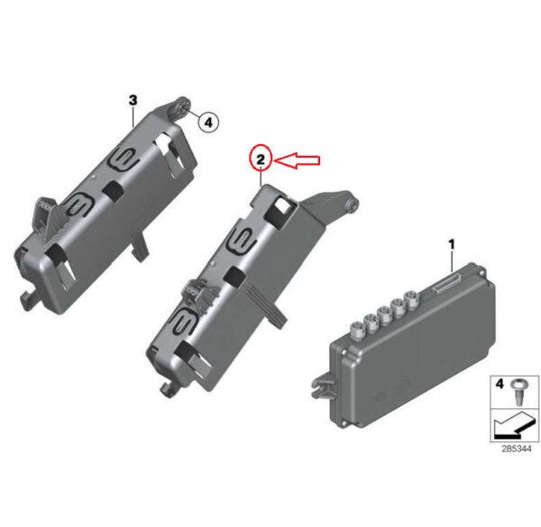 66539232797 - Genuine BMW 1 2 3 4 Series Reversing Camera Control Unit Bracket 66539232797