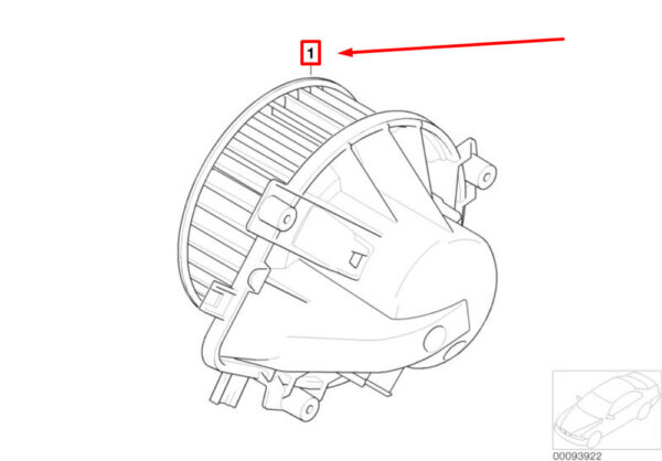 67326935371 - MINI CONVERTIBLE R52 AC Heater Blower Motor LHD 67326935371 6935371 NEW GENUINE