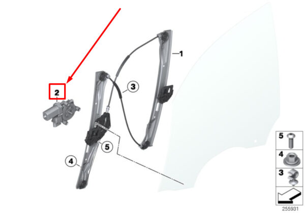 67627406633 - NEW BMW F30,F80 FRONT LEFT DOOR WINDOW REGULAT.MOTOR 67627406633 7406633