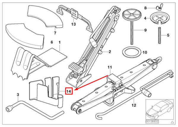 71111097068 - BMW X5 E53 wedge mount 1097068 71111097068 NEW ORIGINAL
