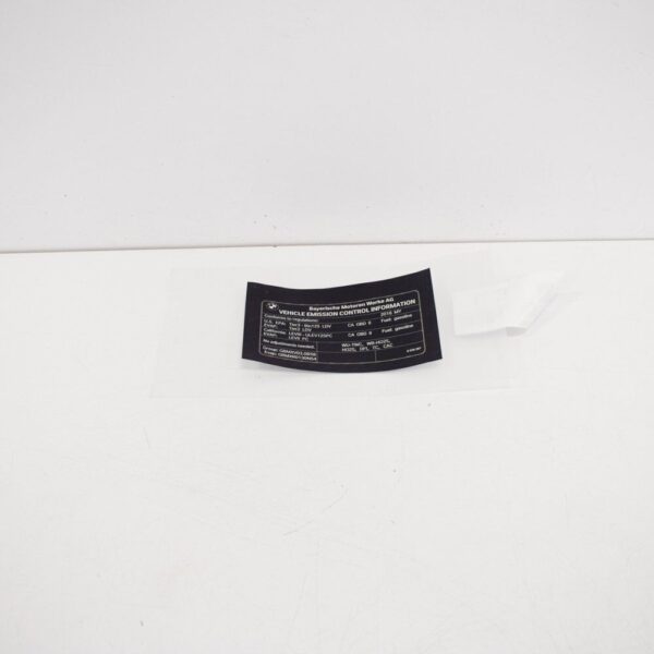 71228656087 - BMW 3 F30 exhaust emission label 71228656087 8656087 REAL NEW