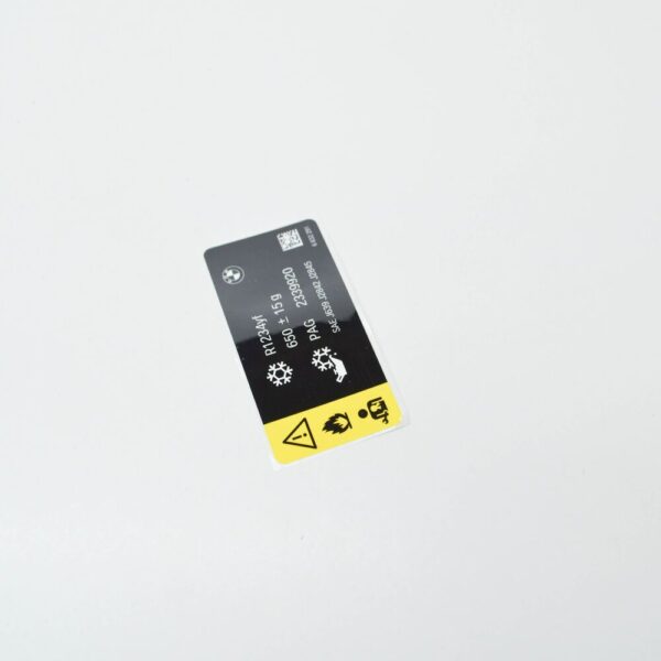 71236832291 - NEW BMW 5 G30 COOLANT LABEL 71236832291 6832291 ORIGINAL