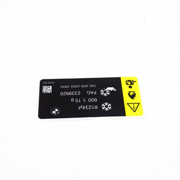 71236832292 - BMW 5 G30 LABEL COOLANT 600+ - 10G 71236832292 NEW GENUINE