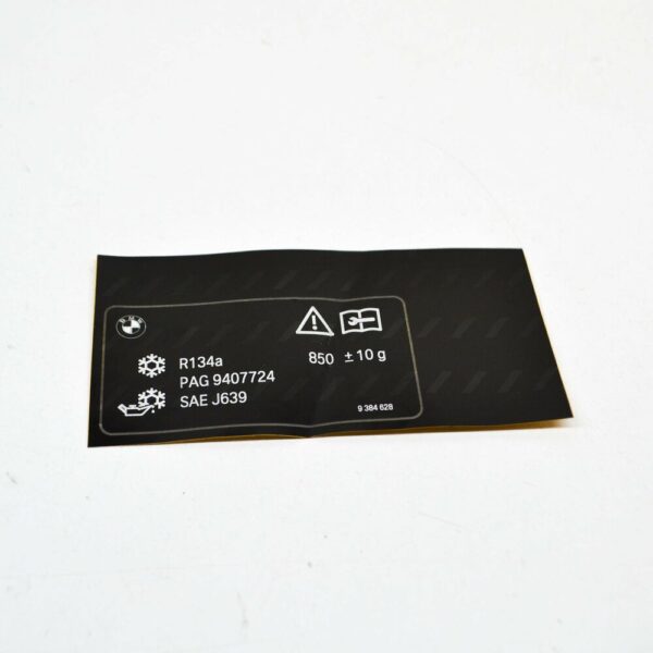 71239384628 - NEW BMW 5 GT F07 SPECIFICATIONS COOLANT LABEL 71239384628 9384628 10-18 ORIGINAL
