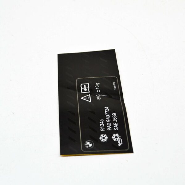 71239384628 - NEW BMW 5 GT F07 SPECIFICATIONS COOLANT LABEL 71239384628 9384628 10-18 ORIGINAL