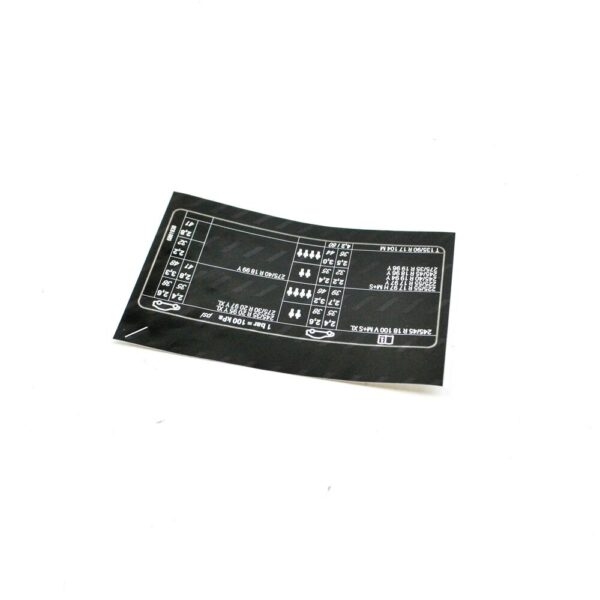71246881938 - BMW 6 Cabrio F12 Tire Pressure Label 71246881938 NEW