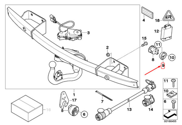 71606770270 - NEW BMW 3 TOURING E91 TRAILER COUPLING SWITCH BRACKET 71606770270