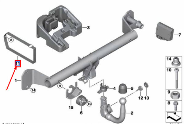 71606887530 - BMW F40 TOWBAR HOOK AND LOOP 71606887530 NEW GENUINE