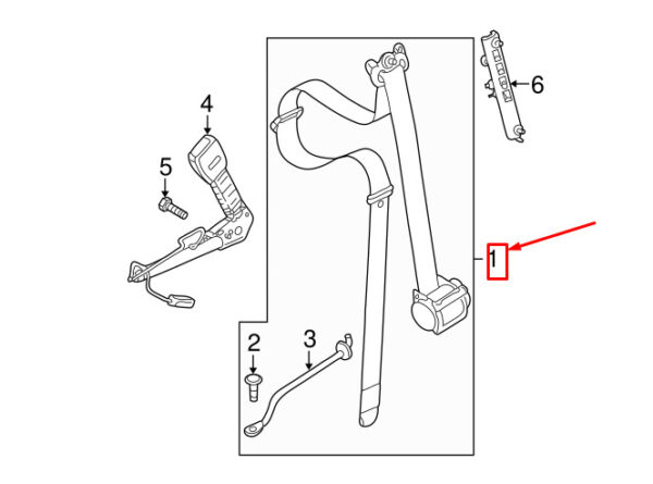 72117118137 - MINI COOPER R50 FRONT LEFT UPPER SEAT BELT 72117118137 NEW GENUINE