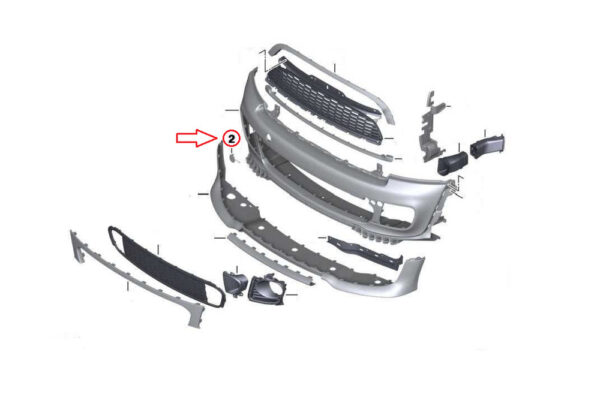 7309484 - NEW MINI R55 R56 R57 R59 AERO FRONT BUMPER PULL HOOK EYE COVER 7309484