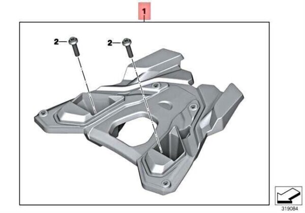 77448523743 - BMW R 1200 GS K50 trunk bag holder Vario 77448523743 original