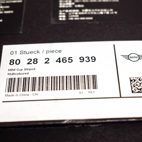 80282465939 - MINI Stripped Cup 80282465939 2465939 NEW GENUINE