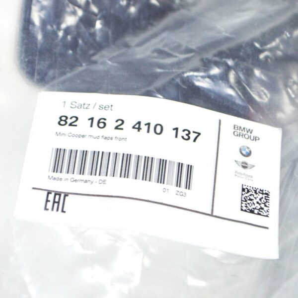 82162410137 - NEW MINI RYMAN F60 FRONT LEFT ONE RIGHT MUDGUARD SET 82162410137