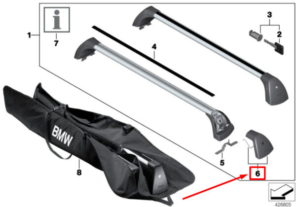 82792406025 - BMW 5 Series F10 protective cap incl. clip 82792406025 2406025 NEW ORIGINAL