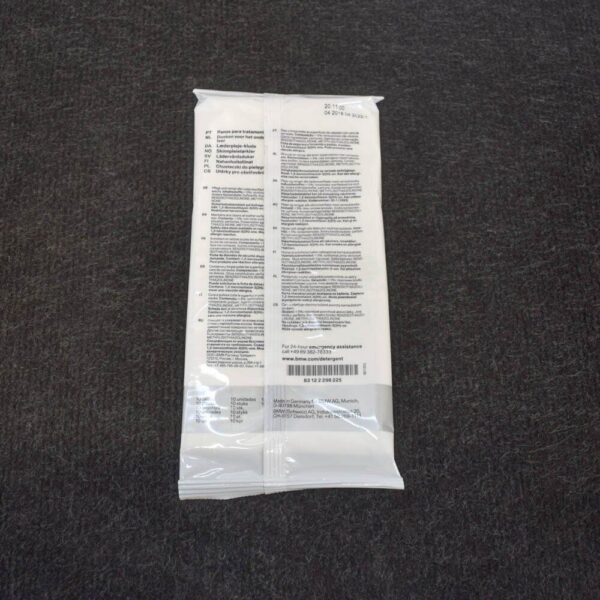 83122298225 - BMW Interior Leather Care Cleaning Wew Wipes Cloths 83125A16456 NEW GENUINE