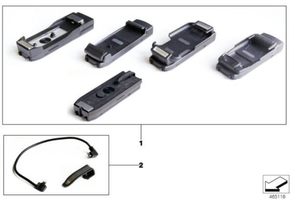 84109205271 - BMW E46 E39 E83 E53 E85 E86 Wireless Device Snap In Adapter Cable 9205271 OEM