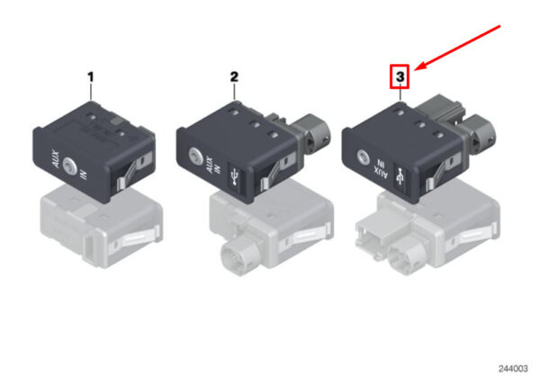 84109237654 - MINI COOPER R56 USB and Additional Input Female 84109237654 NEW GENUINE