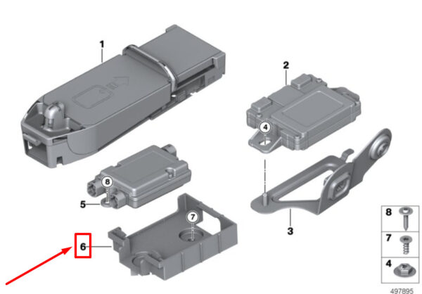 84109390164 - NEW BMW 2 CONVERTIBLE F23 LTE COMPENSATOR HOLER 84109390164 9390164 ORIGINAL