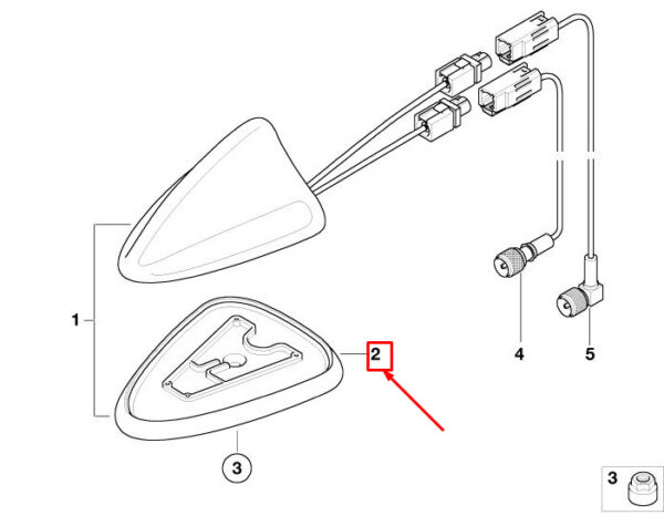 84506918547 - NEW MINI COOPER R50 TELEPHONE ANTENNA MULTI-BAND GASKET 84506918547 ORIGINAL