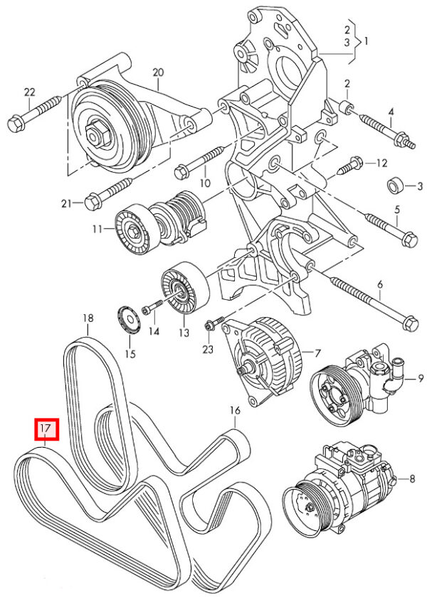 1612162380 - NEW CITROEN BERLINGO B9 AUXILIARY BELT 1612162380 GENUINE