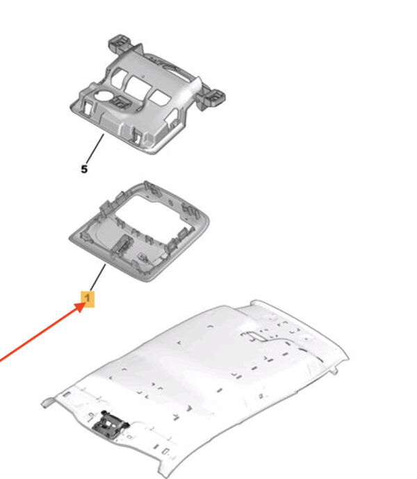 96744413PR - PEUGEOT 2008 Interior Roof Lighting 96744413PR New Genuine