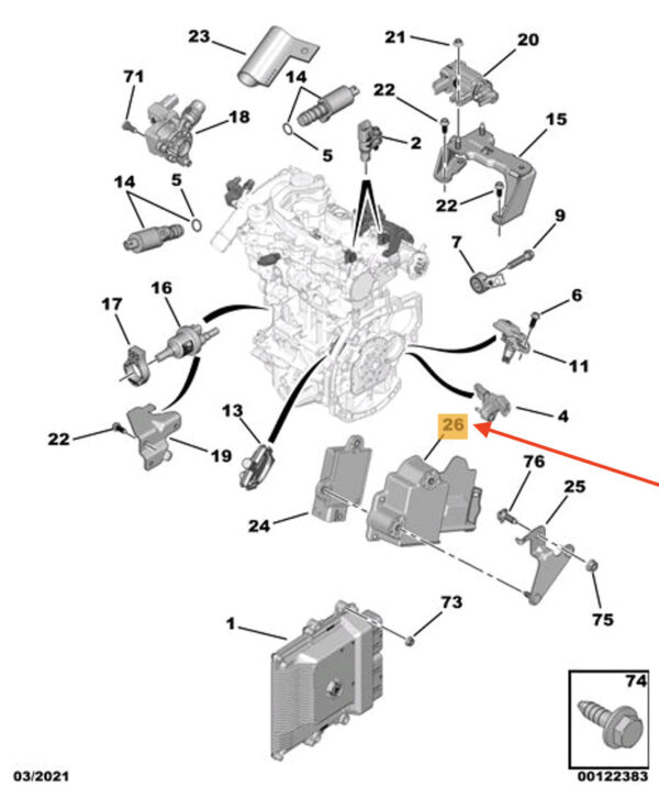9801808680 - PEUGEOT 3008 Engine Computer Protector 9801808680 New Genuine