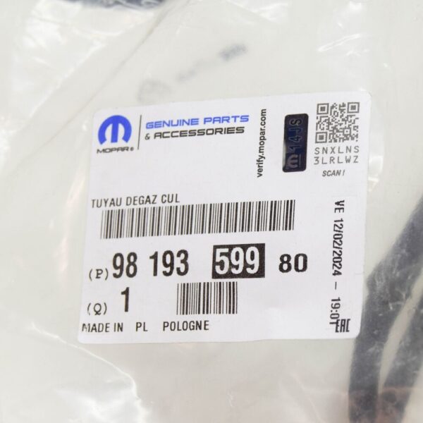 9819359980 - Citroën Jumpy MK3 Cylinder Head Degassing Pipe 9819359980 NEW GENUINE