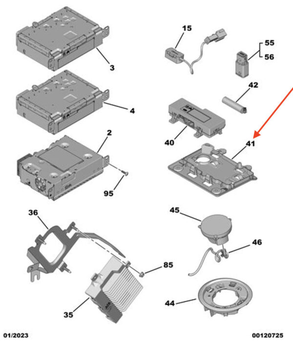 9823446680 - Peugeot 2008 Telematics Unit Stand LHD 9823446680 NEW GENUINE