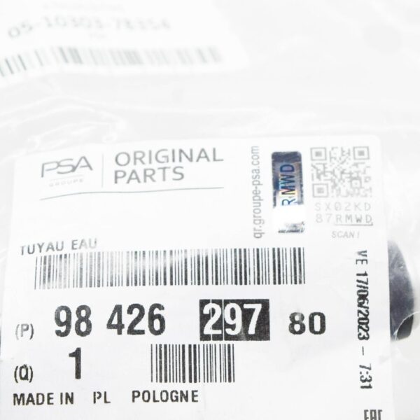 9842629780 - Peugeot 208 MK2 P21 Traction Battery Coolant Tube 9842629780 NEW