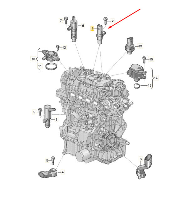05E907601H - NEW SEAT ATECA KH7 CAMSHAFT POSITION SENSOR 05E907601H ORIGINAL