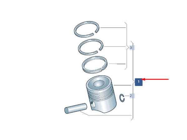 06K107065BL - ŠKODA SUPERB MK3 complete piston 06K107065BL NEW ORIGINAL