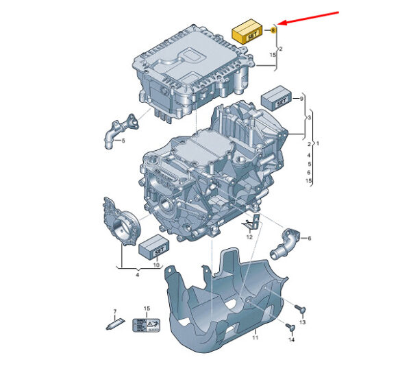 0EJ998215 - ŠKODA ENYAQ IV inverter, various parts, set 0EJ998215, original part