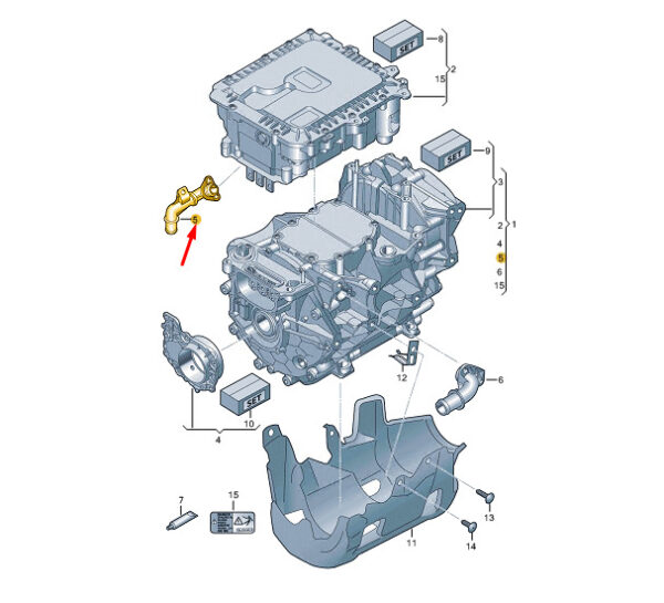 0EJ998311A - ŠKODA ENYAQ IV Coolant Inlet Connector Repair Kit 0EJ998311A NEW ORIGINAL