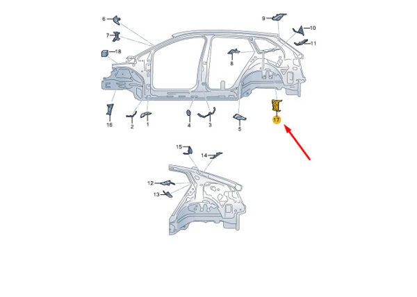 1EA864626 - ŠKODA ENYAQ IV noise insulation board rear right 1EA864626 NEW ORIGINAL