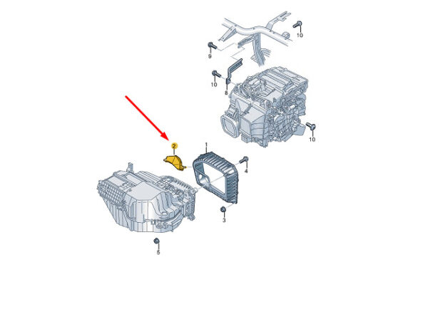 1EC820514 - ŠKODA ENYAQ IV AIR CONDITIONING AIR ROUTING BRACKET RIGHT HANDLEBAR 1EC820514 NEW
